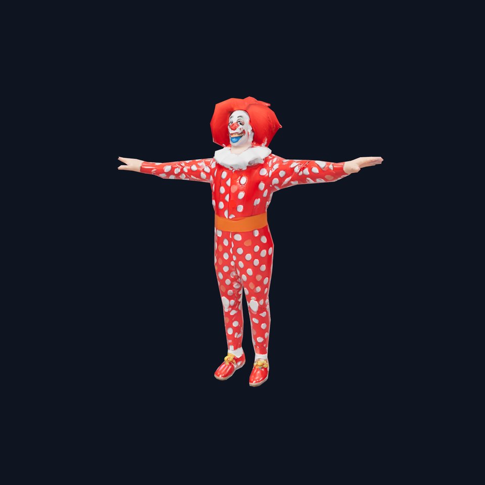 Red Polka Clown model pack